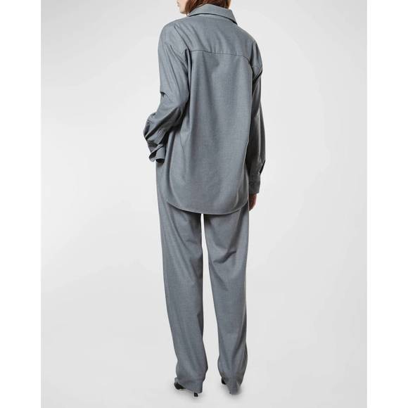 NEW ENZA COSTA oversized shirt in light grey - Picture 2 of 2